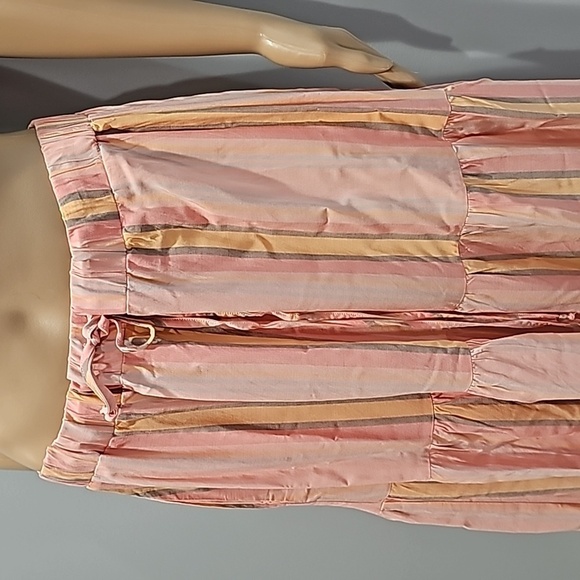 Matilda Jane Apricot tiered striped skirt size large - Picture 3 of 6